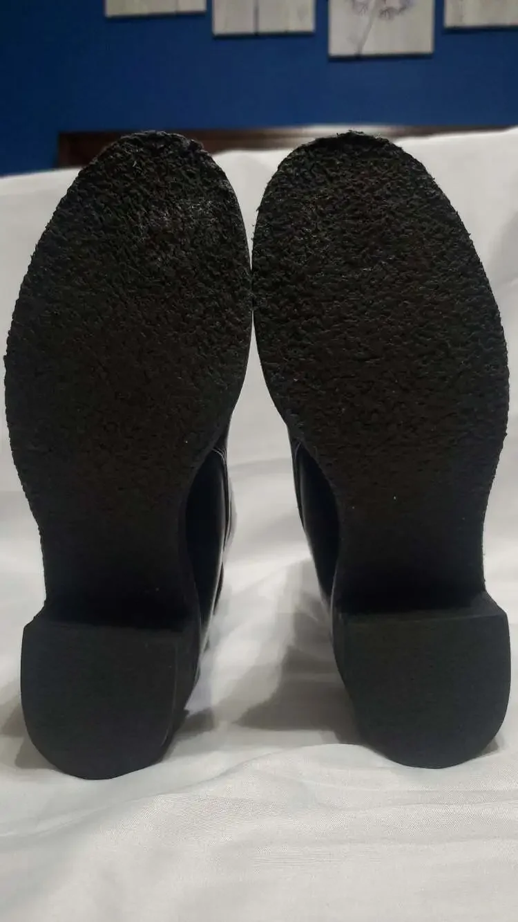 Tory Burch Kira Black Leather Buckle Ankle Boots Size 7M